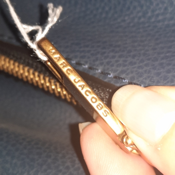 MARC JACOBS Editor Leather Tote Bag Blue Sea Navy Red Everyday Versatile Classic - Picture 16 of 16